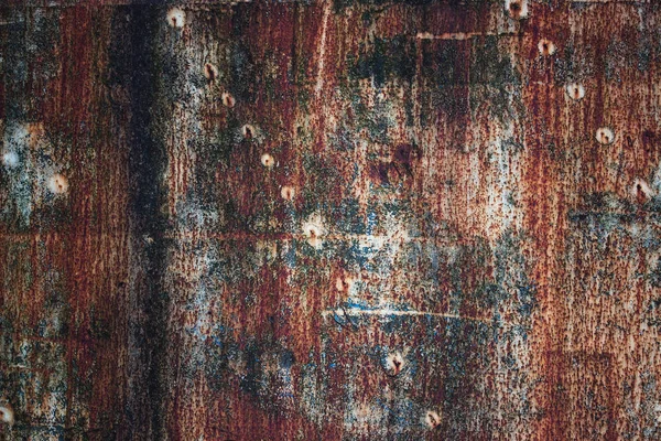 Old Metal Rusty Iron Multicolored Faded Paint — Stock Photo, Image