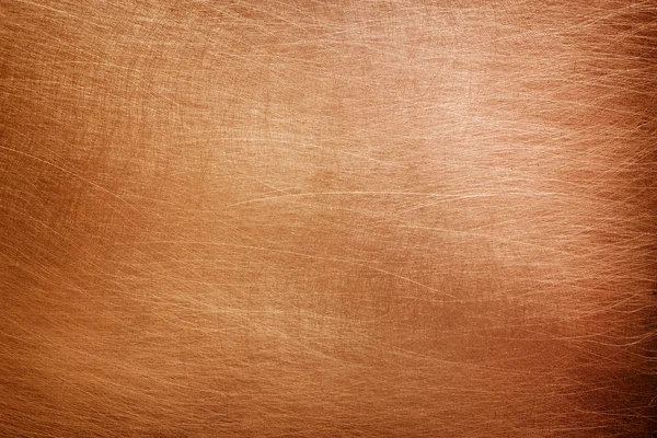 Copper Plate Texture Brushed Orange Metal Surface — Stock Photo, Image