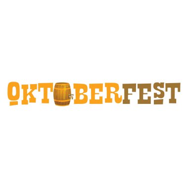 Tipografi Yazıile Oktoberfest Banner İllüstrasyon. Vektör Geleneksel Alman Bira Festivali Tasarım.