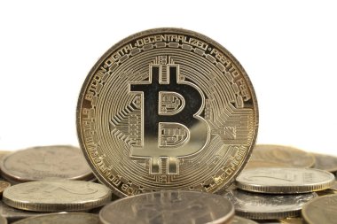     Beyaz arka plan üzerinde kripto Döviz Alım bitcoin