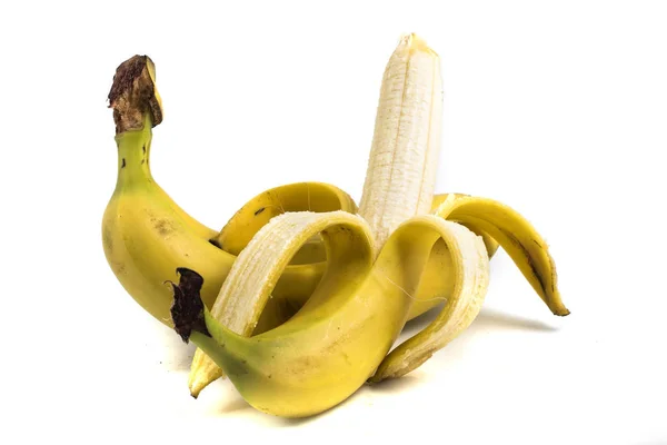 Bananer Isolerad Vit Bakgrund — Stockfoto