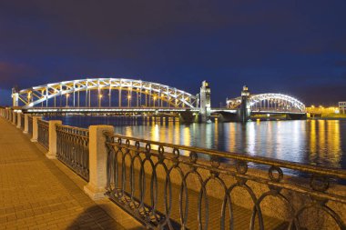 Rusya. St. Petersburg. Bolsheokhtinsky Köprüsü