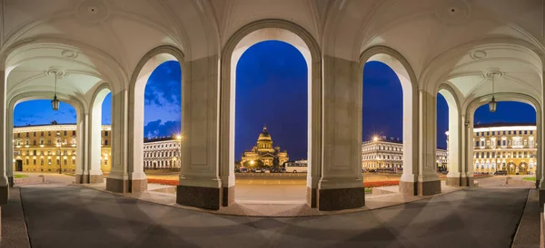 Russia Petersburg Isaac Square Monument Nicholas Isaac Cathedral — Stock Photo, Image