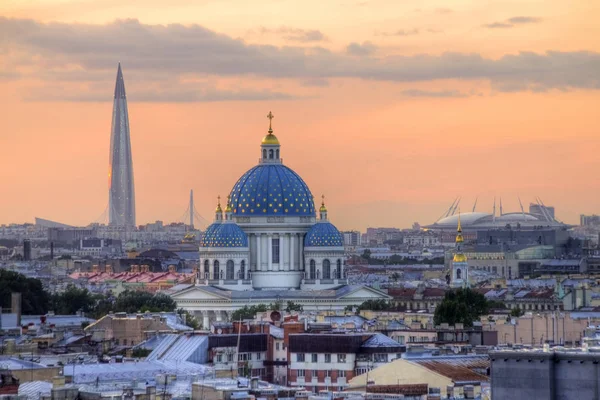 Rusia San Petersburgo Los Tejados Ciudad Vista Catedral Trinidad Centro —  Fotos de Stock