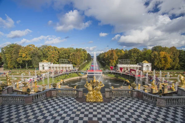 Russie Peterhof Grande Cascade — Photo