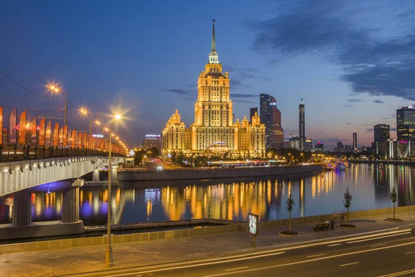 Russland Moskau Blick Auf Das Hotel Ukraine — Stockfoto