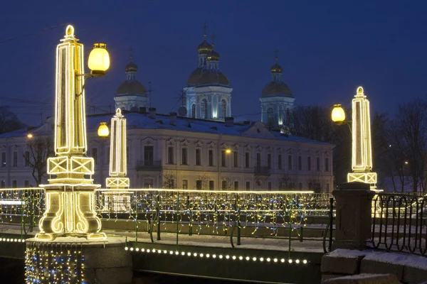 Saint Petersburg Rusko Námořní Katedrála Mikuláše — Stock fotografie