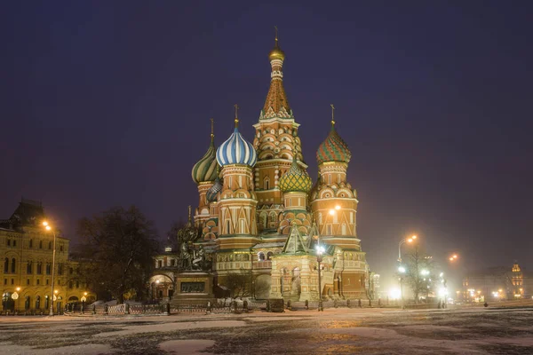 Rusko Moskva Intercession Cathedral Basil Cathedral Rudém Náměstí — Stock fotografie