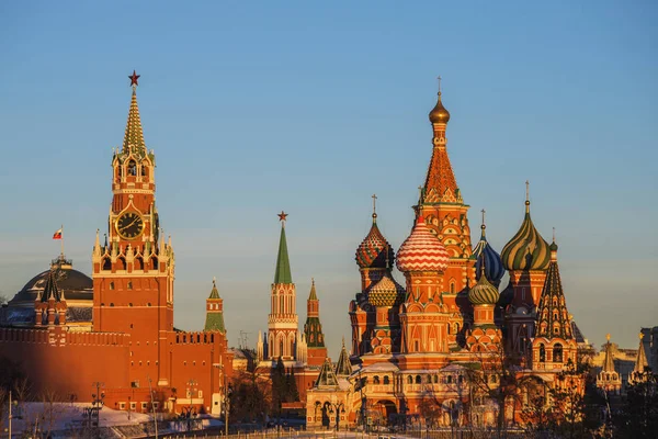 Russia Mosca Cattedrale Dell Intercessione Cattedrale Basilio Sulla Piazza Rossa — Foto Stock