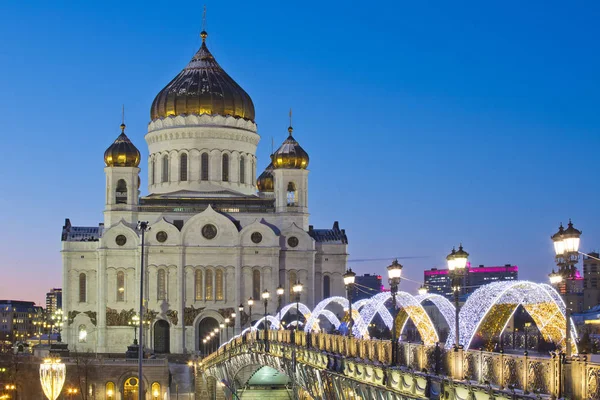 Rosja Moskwa Widok Katedrę Chrystusa Zbawiciela — Zdjęcie stockowe