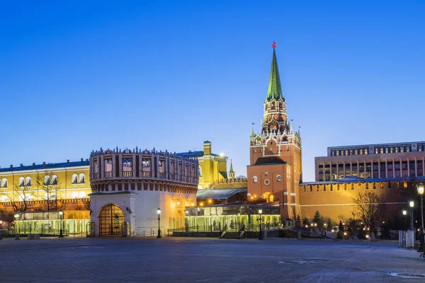 Russland Moskau Kremlin Kutafya Und Troitskaya Turm — Stockfoto