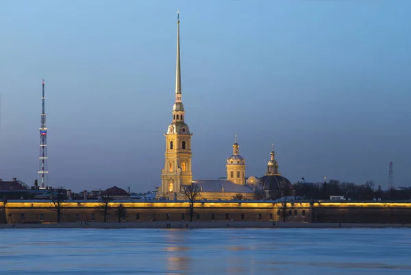 Russia San Pietroburgo Veduta Della Fortezza Pietro Paolo — Foto Stock