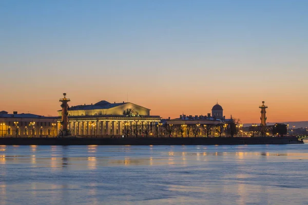 Russia Petersburg View Spit Vasilyevsky Island — Stock Photo, Image