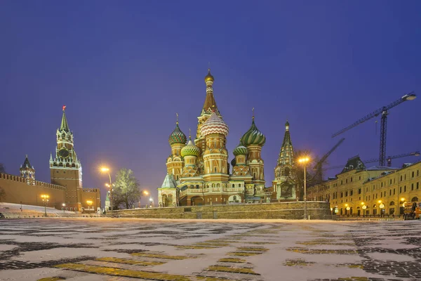 Ryssland Moskva Basil Cathedral Röda Torget — Stockfoto