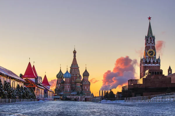 Rusko Moskva Chrám Vasilije Blaženého Rudém Náměstí — Stock fotografie