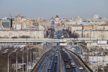 Rusya. Kutuzov Bulvarı. Trafik