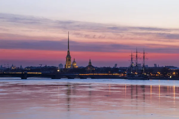 Россия Санкт Петербург Вид Петропавловскую Крепость — стоковое фото