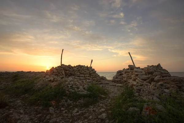 Crimea Sebastopol Cabo Chersonese Puesta Sol Mar Negro — Foto de Stock