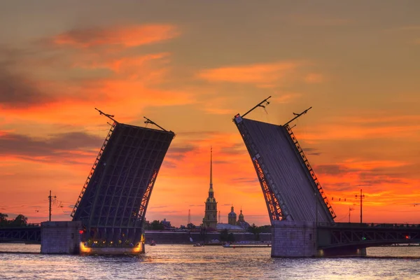 Russia Petersburg Palace Bridge — Stock Photo, Image