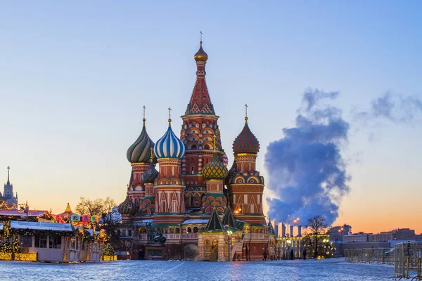 Russie Moscou Cathédrale Basile Sur Place Rouge — Photo
