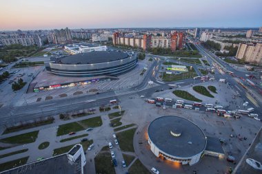 Rusya. St. Petersburg'da. Buz Sarayı'nın en iyi görünümü