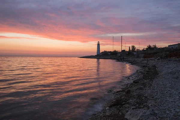 Crimea Sebastopoli Mar Nero Faro Capo Chersonesus — Foto Stock