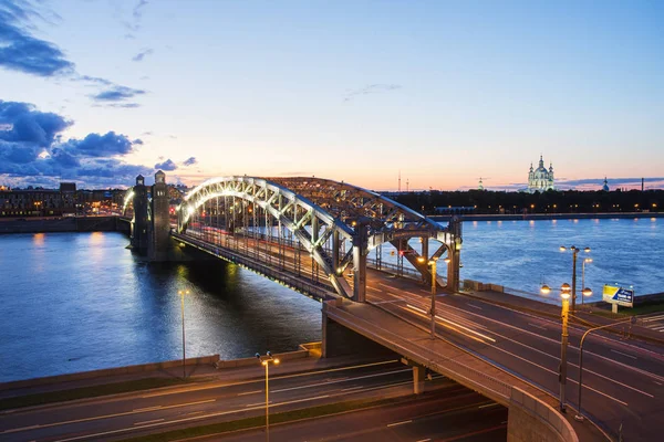 Russland Petersburg Bolscheokhtinsky Brücke — Stockfoto