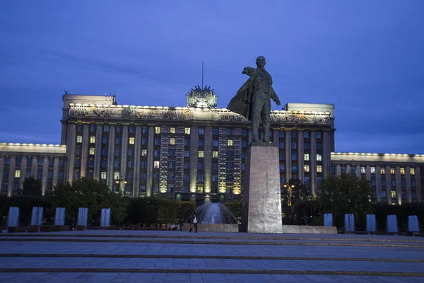 Rússia São Petersburgo Praça Moscovo Monumento Lenine — Fotografia de Stock