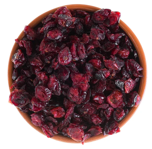 Cranberries Een Vaas Een Witte Achtergrond — Stockfoto