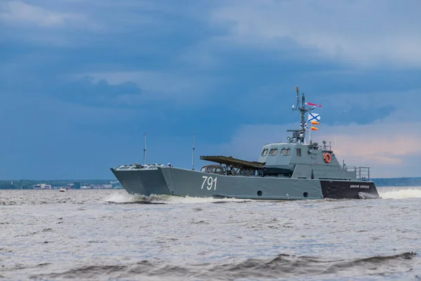 Russland Petersburg Ein Kriegsschiff Wassergebiet Des Finnischen Meerbusens — Stockfoto