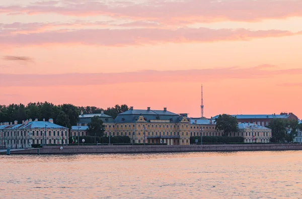 Sankt Petersburg Solnedgång Över Neva — Stockfoto