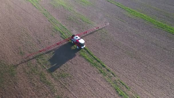 Glyphosate Discutibile Erbicida Spruzzato Sui Campi — Video Stock