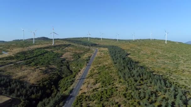 Mountain Wind Farm Portuguese Island Madeira — Stock Video