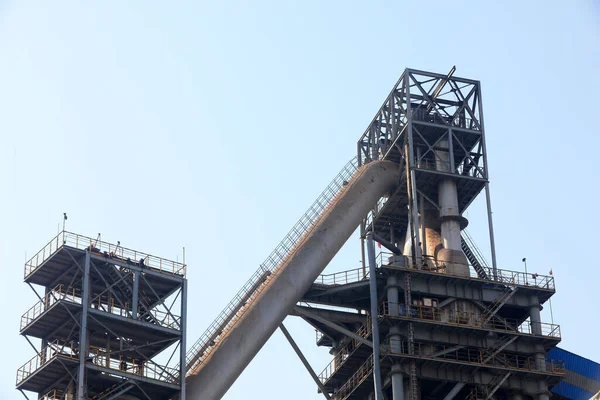 Demir Çelik Şirketi Nin Inşaat Alanında Patlama — Stok fotoğraf