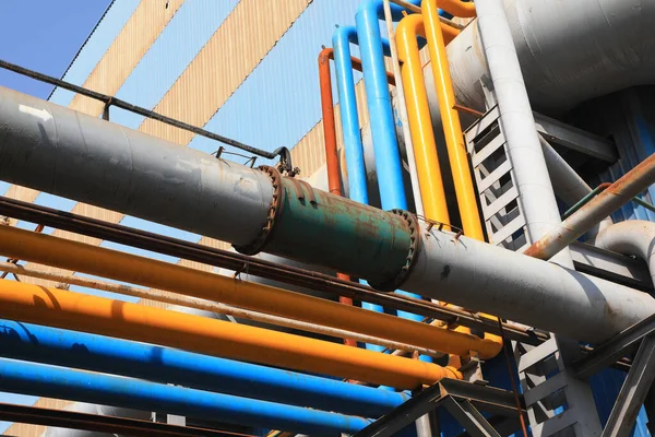 Color Pipe Factory Close Photo — Stock Photo, Image