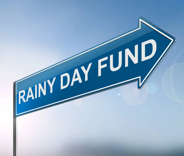 Ilustracja Przedstawiająca Znak Pojęciem Funduszu Deszczowy Dzień — Zdjęcie stockowe