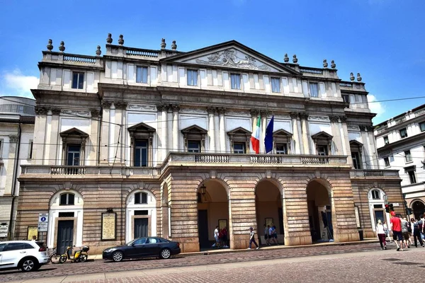 stock image 1 * Milan. The ancient name of the city  insubria Mediolanum ( Insubria Mediolanum ). Founded in V century BC. 2 * the capital of Lombardy bears the imprint of all architectural styles of past eras. Urban landscape. Italy. Milan. Summer 2018