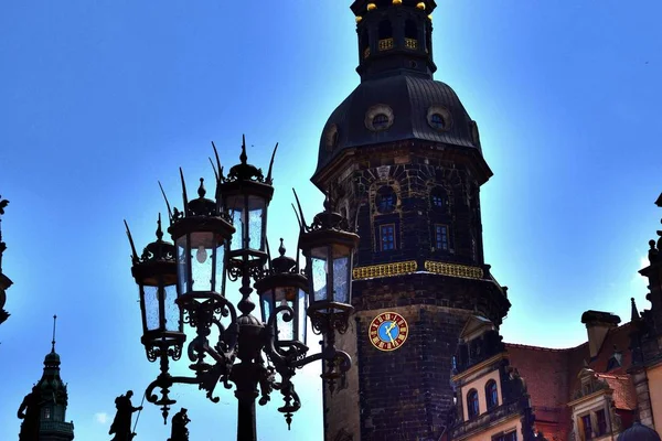 Дрездене Столица Восточногерманской Земли Саксония Европе Германия Городская Архитектура Саммер — стоковое фото