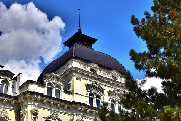 Karlovy Vary Viejo Nombre Carlsbad Ciudad Bohemia Occidental Río Tepla — Foto de Stock