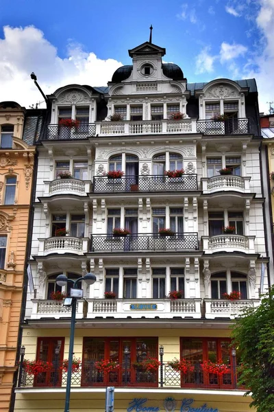 Karlovy Vary Ancien Nom Est Carlsbad Ville Bohême Occidentale Sur — Photo