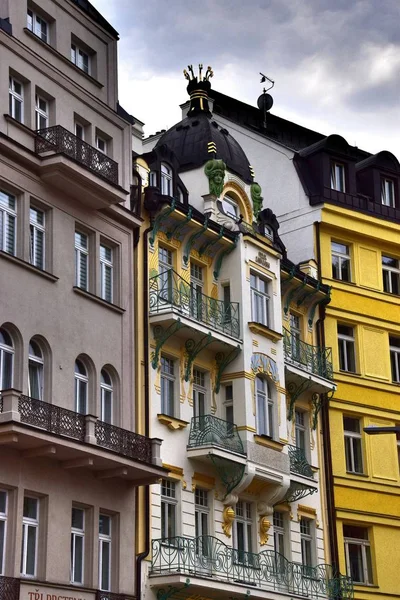 Karlovy Vary Old Name Carlsbad City West Bohemia River Tepla — Stock Photo, Image