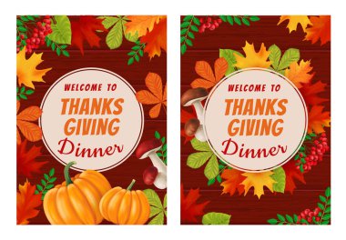 Sonbahar arkaplanı, kırmızı ve sarı yapraklar çerçevesi. Vektör illüstrasyonu EPS10.