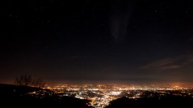 Venedik ovası üzerinde şehirlerin gece atlamalı