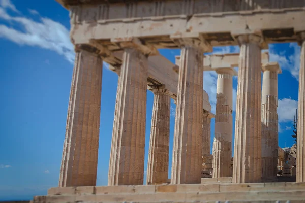 Detail of the Parthenons columns in the Acropolis — Stock Photo, Image