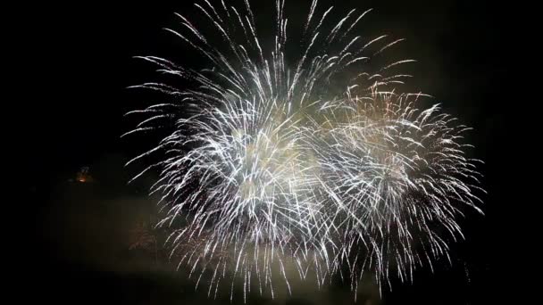 Effetto cinematografico sui fuochi d'artificio in Italia — Video Stock