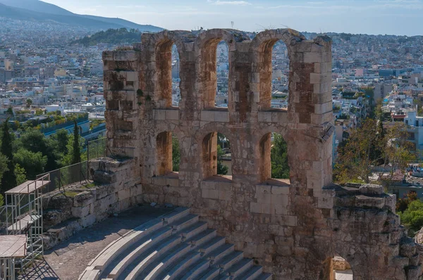 Detail von odeo von herod atticus, athener akropolis — Stockfoto