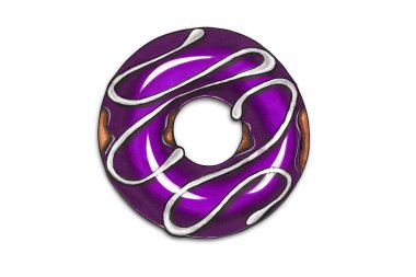 El çizilmiş illüstrasyon - lezzetli donuts. Beyaz izole arka plan üzerinde çizim. Tatlı tatlılar. Broşürler, kartlar, posterler, baskılar, menü, kitapçıklar için mükemmel