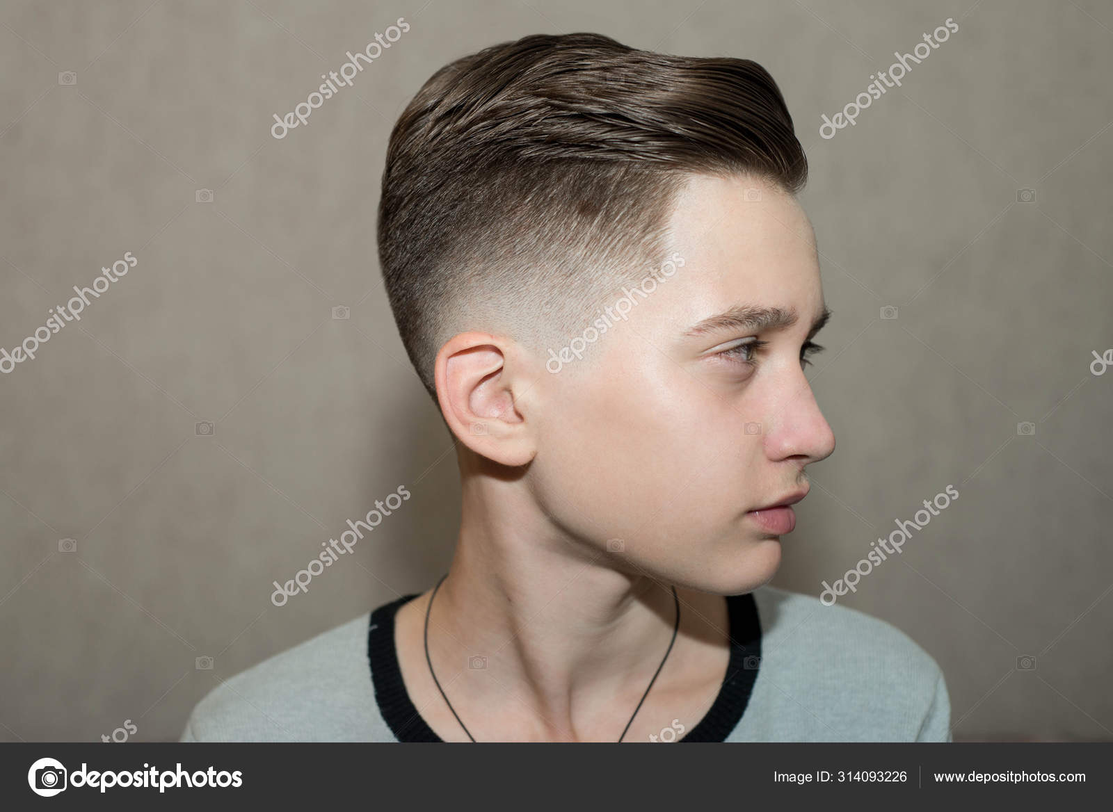 Stylish Modern Retro Haircut Side Part With Mid Fade With Parting