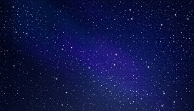 Yıldızlı koyu mavi gece gökyüzü. Yüksek çözünürlük Uzay ve yıldızlı arkaplan dokusu.