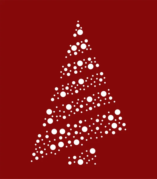 Dibujo del árbol de Navidad por puntos. Plantilla para corte por láser. — Archivo Imágenes Vectoriales